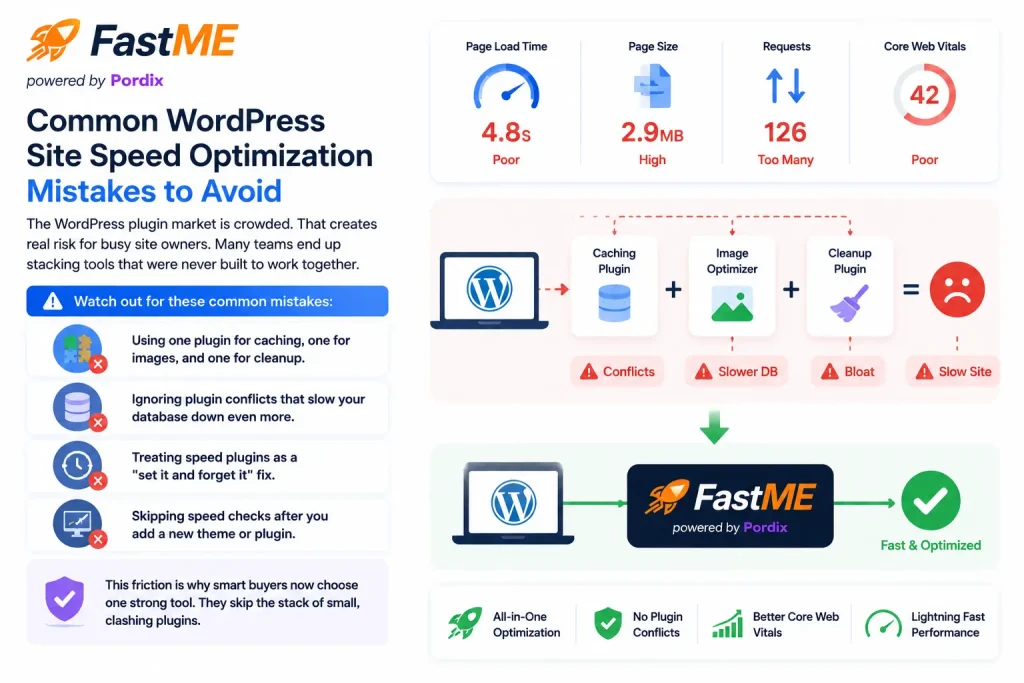 increase website loading speed by common mistakes avoiding