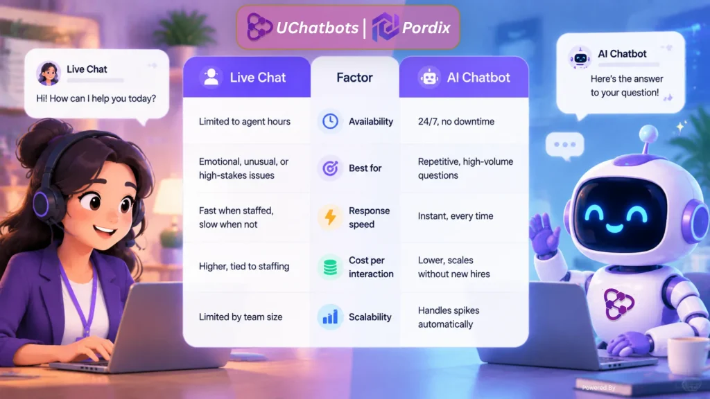 Live Chat vs Chatbots: Key Differences​