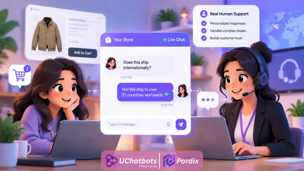 human chat vs AI chatbot